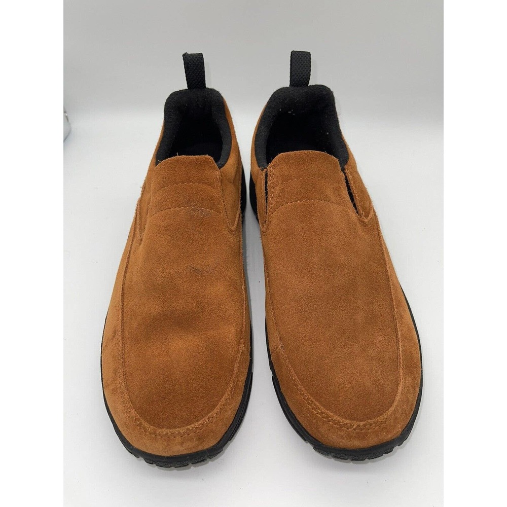 L.L. Bean Women's Comfort Moc Slip-On Burnt Orange Suede Leather Shoes (Size 9)